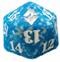 Magic the Gathering BFZ D20 Dice - Blue