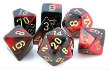 7-Die Set Gemini: Black-Red/Gold