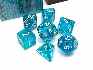 7-Die Set Translucent: Teal/White